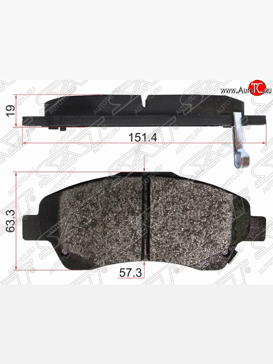 Колодки тормозные (передние) SAT Toyota Avensis T250 седан дорестайлинг (2003-2006)  в Керчи Республика Крым