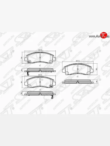 Колодки тормозные (передние) SAT Honda Ridgeline YK1 дорестайлинг (2005-2008)