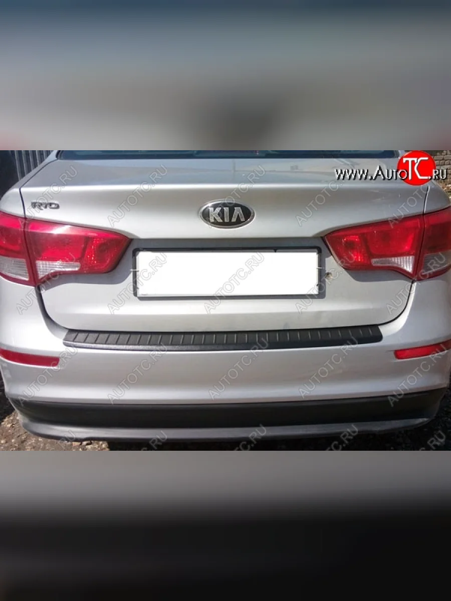 Защитная накладка заднего бампера Тюн-Авто KIA Rio 3 QB рестайлинг седан (2015-2017)  в Керчи Республика Крым