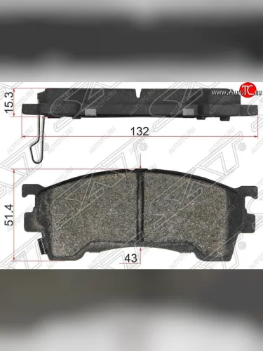 Колодки тормозные SAT (передние) Mazda 323/Familia  седан (1998-2000) BJ дорестайлинг
