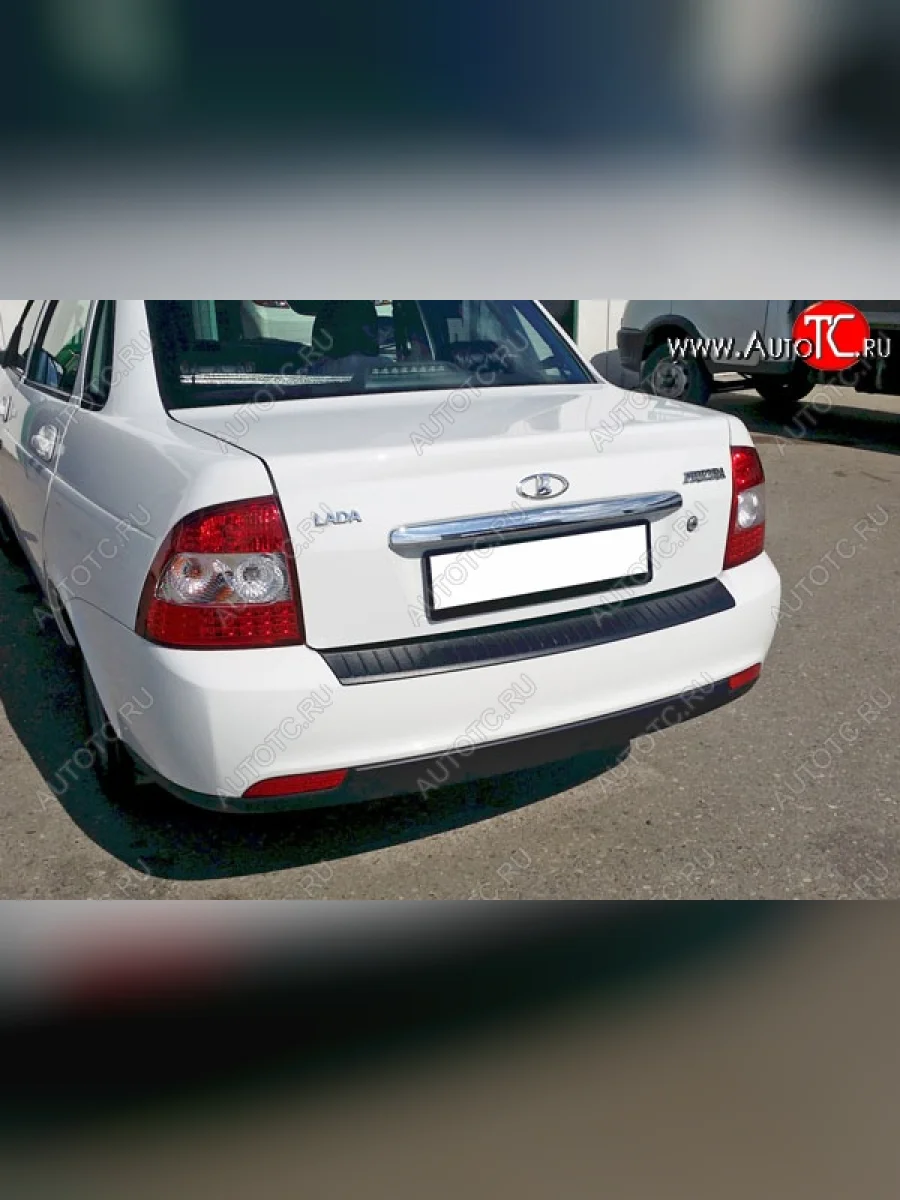 Защитная накладка заднего бампера 2 (рестайлинг) Тюн-Авто Лада ВАЗ Приора 2170 седан дорестайлинг (2007-2014)  в Перми Пермском крае