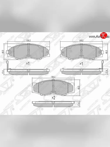 Колодки тормозные (передние) SAT Nissan Datsun (1990-1995)
