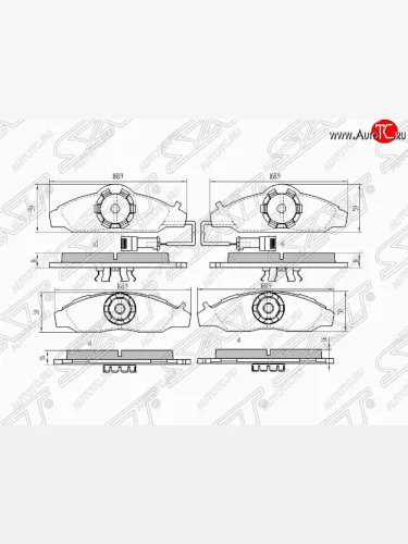 Колодки тормозные (передние) SAT SSANGYONG Musso (1993-2005)