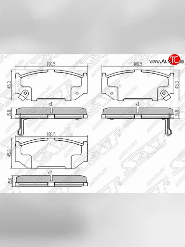 Колодки тормозные (передние) SAT Suzuki Swift ZC72S дорестайлинг, хэтчбэк 5 дв. (2010-2013)