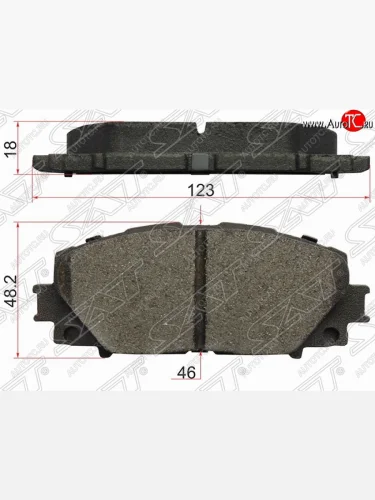 Колодки тормозные SAT (передние). Toyota Vitz XP90 хэтчбэк 5 дв. дорестайлинг (2005-2007)