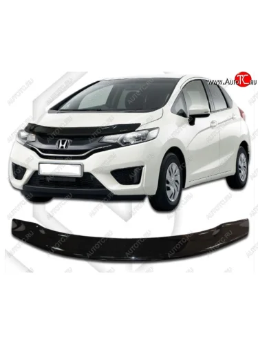 Дефлектор капота CA-Plastiс (Classic черный) Honda Fit GP,GK  дорестайлинг (2013-2015)