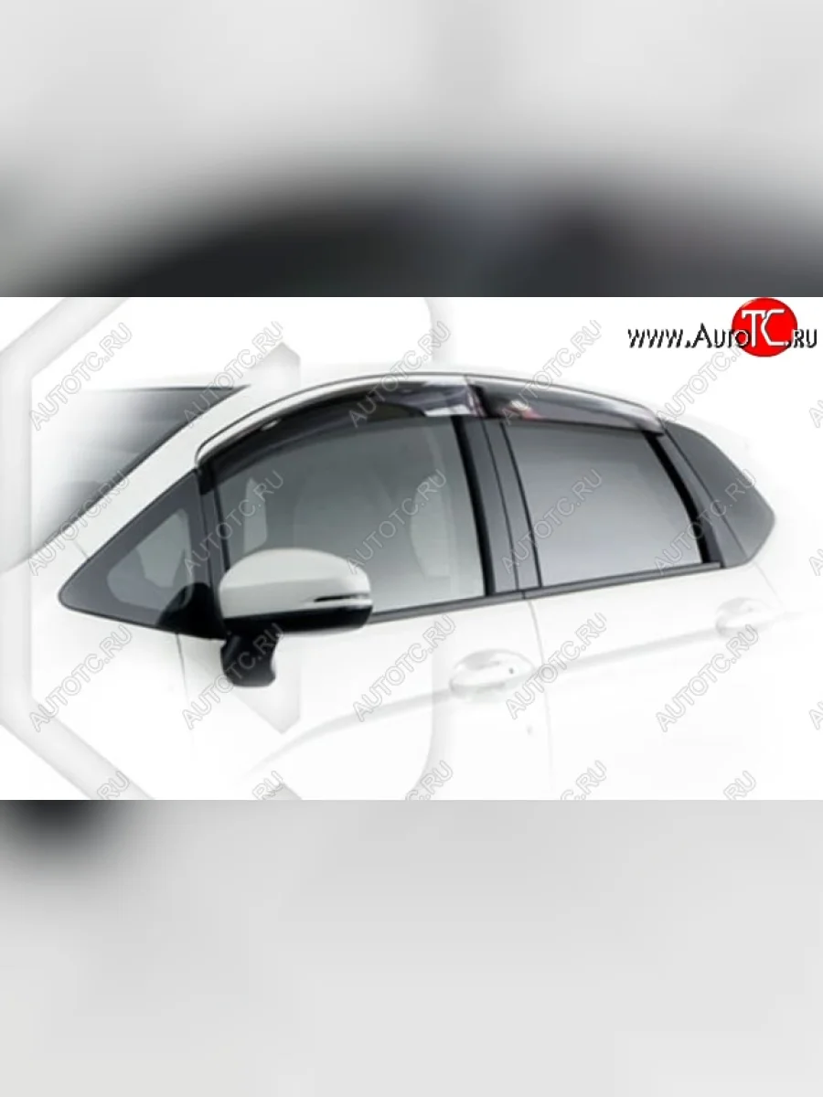 Дефлектора окон CA-Plastiс  Honda Fit (2013-2020) GP,GK, 3, 3 GP,GK (Classic полупрозрачный, Без хром.молдинга)  в Керчи Республика Крым