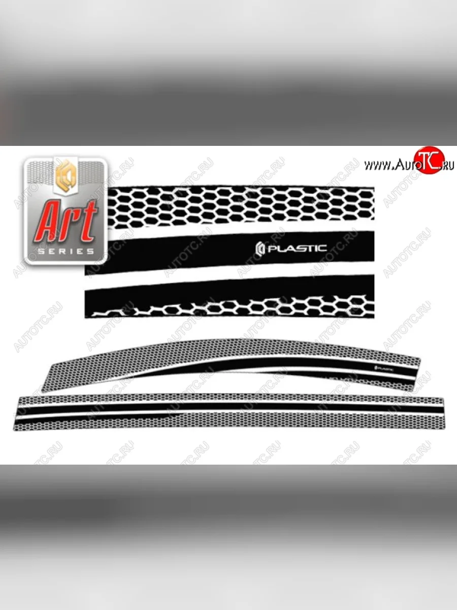 Дефлектора окон (GB3) CA-Plastic Honda Freed GB3,GB4 минивэн дорестайлинг (2008-2011) (Серия Art графит, Без хром.молдинга)  в Самаре Самарской области