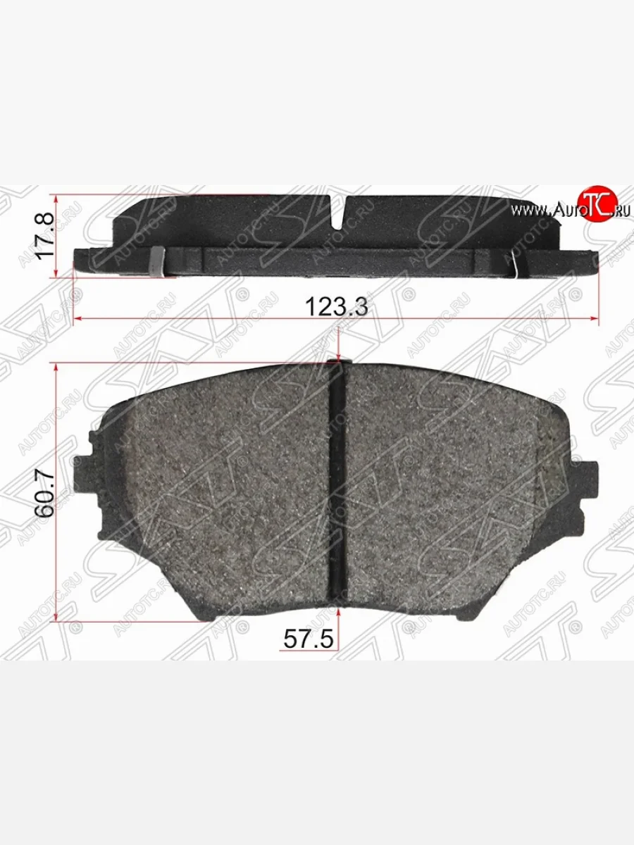 Колодки тормозные (передние) SAT Toyota RAV4 CA20 3 дв. дорестайлинг (2000-2003)  в Керчи Республика Крым