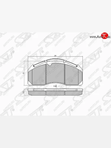 Колодки тормозные (передние) SAT Volvo FH  12 (2002-2012) 2-ое поколение