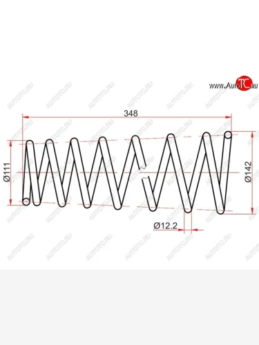 Комплект задних пружин (2 шт) SAT Toyota Caldina  T210 - Corona Premio  T210