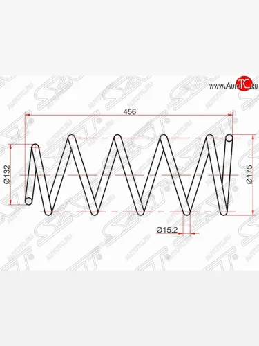 Комплект задних пружин (2 шт) 4WD SAT Toyota Land Cruiser  80 (1989-1997)