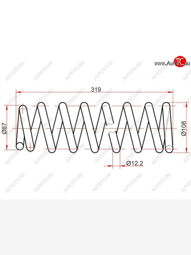 Комплект задних пружин (2 шт) 2WD SAT Toyota Wish  XE10 (2003-2005) дорестайлинг