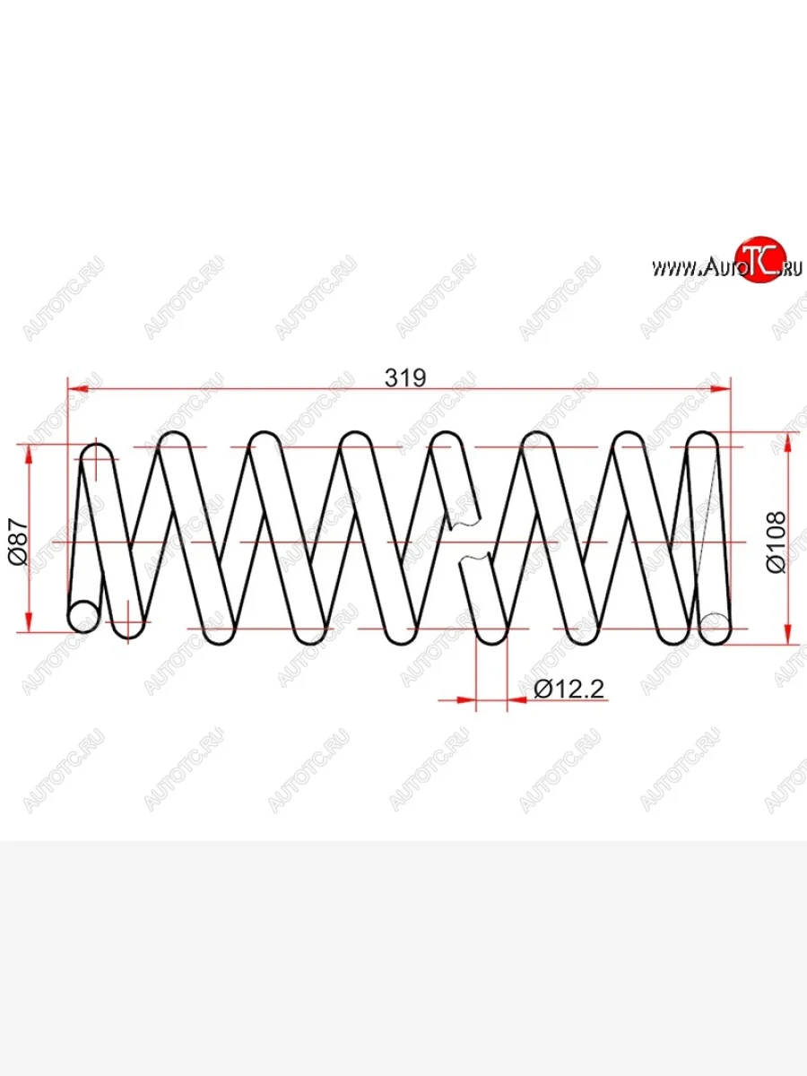 Комплект задних пружин (2 шт) 2WD SAT Toyota Wish XE10 дорестайлинг (2003-2005)  в Перми Пермском крае