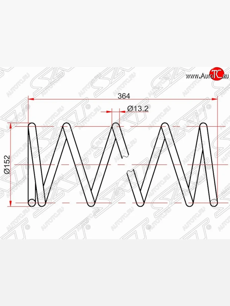 Комплект передних пружин (2 шт.) SAT Toyota Caldina T210 дорестайлинг универсал (1997-1999)  в Самаре Самарской области