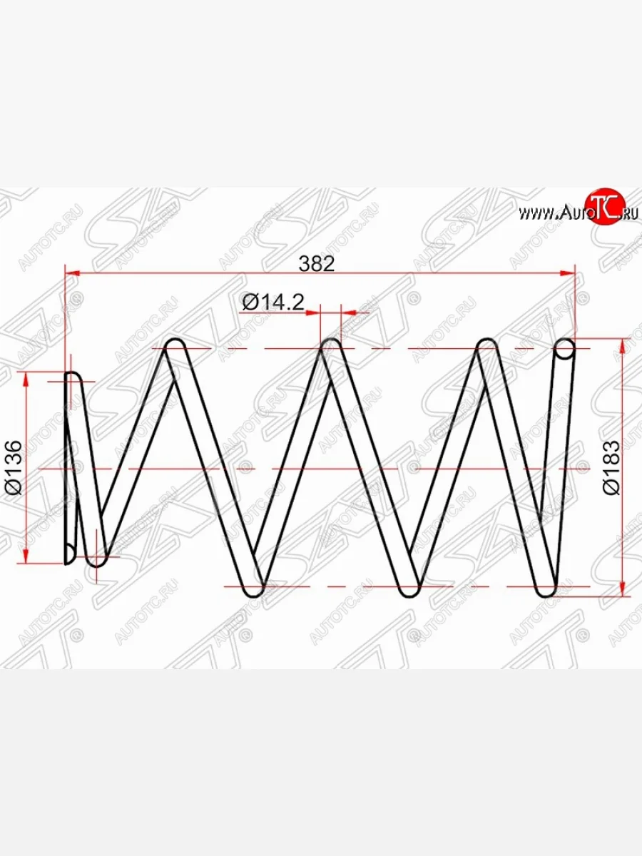 Комплект передних пружин (2 шт.) SAT Toyota Camry XV30 рестайлинг (2004-2006)  в Самаре Самарской области