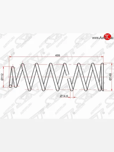 Комплект передних пружин (2 шт.) 4WD SAT Toyota Land Cruiser  80 (1989-1997)