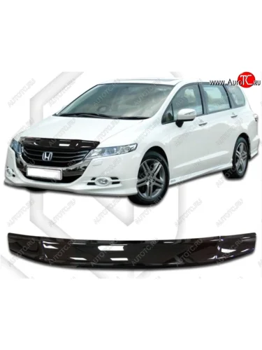 Дефлектор капота (RB3/RB4) CA-Plastiс (Classic черный) Honda Odyssey  4 (2008-2013)
