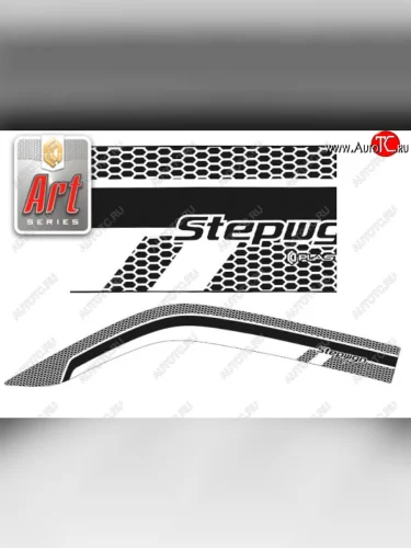 Дефлектора окон (RF1, RF2) CA-Plastiс (Серия Art белая) Honda StepWagon  RF1,RF2 (1996-2001) минивэн дорестайлинг, минивэн рестайлинг