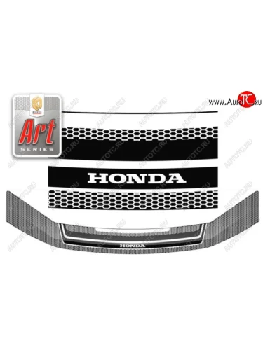 Дефлектор капота RK CA-Plastic (Серия Art графит) Honda StepWagon  RK (2009-2012) минивэн дорестайлинг