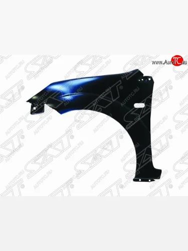 Левое переднее крыло SAT (с отв. под повторитель, Тайвань) Ford Fiesta 5 хэтчбэк 5 дв. рестайлинг (2005-2008)