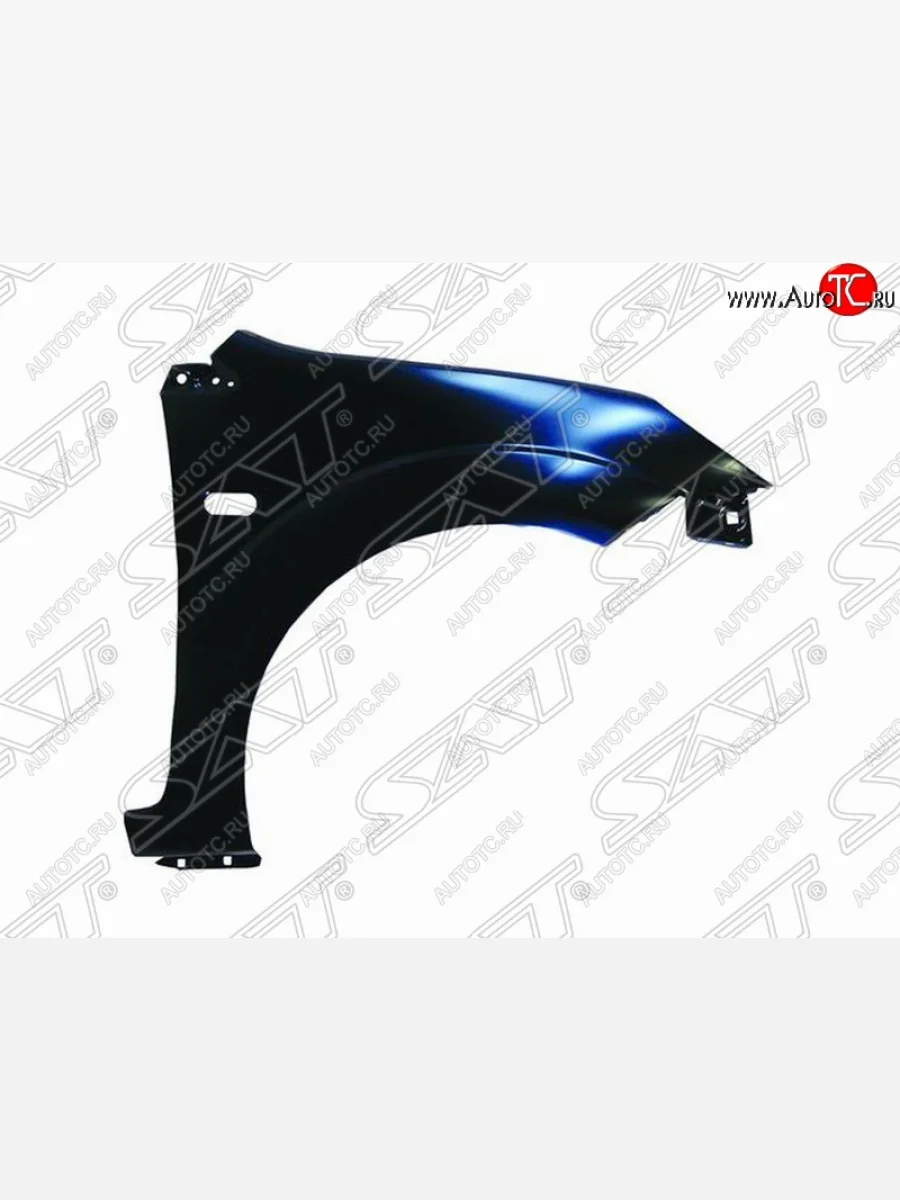 Правое переднее крыло SAT (с отв. под повторитель, Тайвань) Ford Fiesta 5 хэтчбэк 5 дв. рестайлинг (2005-2008) (Неокрашенное)  в Керчи Республика Крым