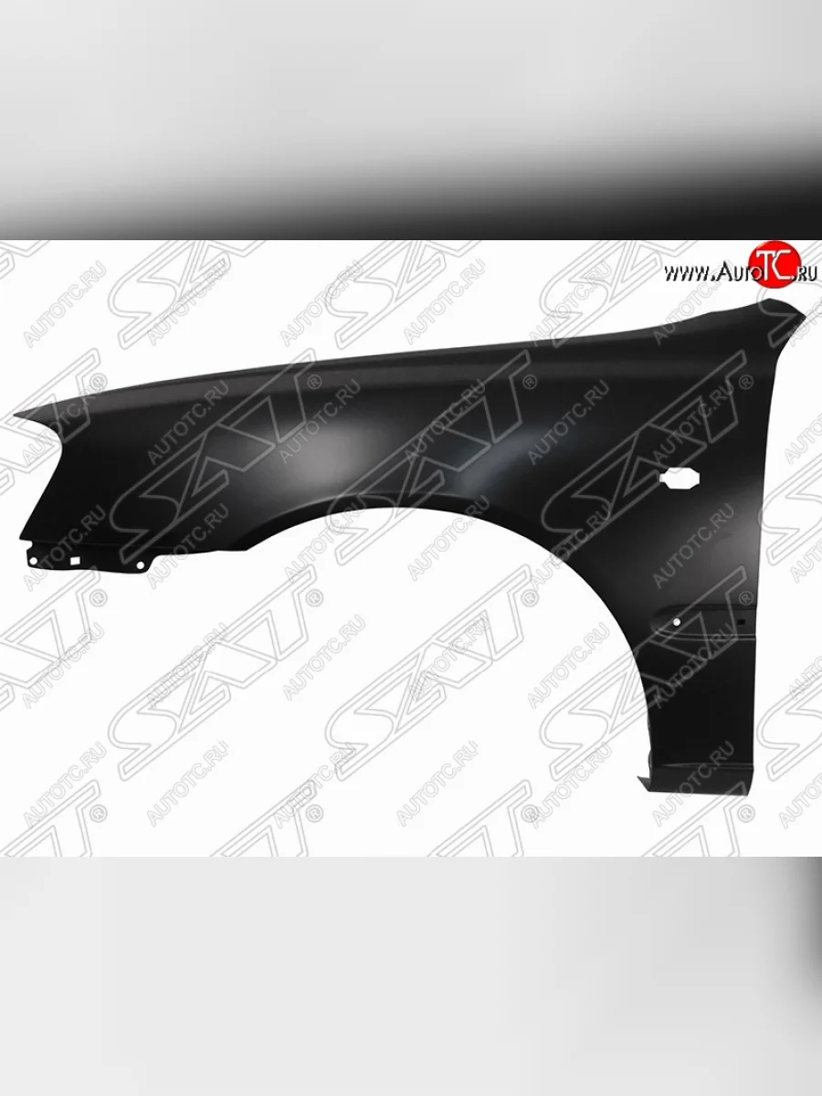 Левое переднее крыло SAT (с отв. под повторитель, пр-во Тайвань)  Hyundai Accent (1999-2012) 2 LC (Неокрашенное)  в Самаре Самарской области