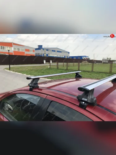 Багажник на крышу Inter (Алюминиевые поперечины Крыло, 140 см) Hyundai Tucson  TL (2015-2021) дорестайлинг, рестайлинг