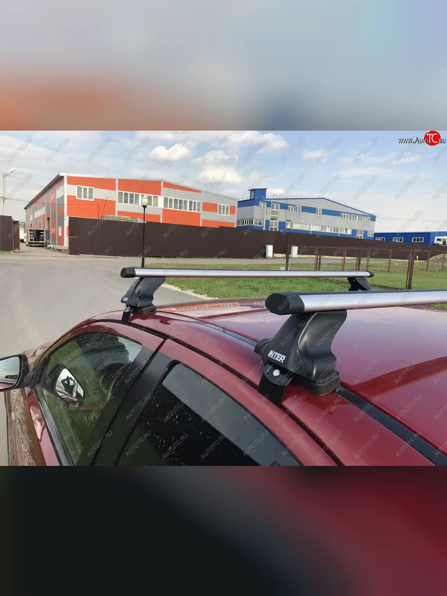 Багажник на крышу Inter  Skoda Octavia (2012-2020) A7 (Алюминиевые поперечины Аэро, 120 см)  с доставкой в г. Керчь