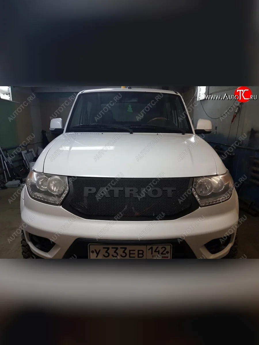 Решетка радиатора CrTuning - Чёрный БРУТ Уаз Патриот 23632 1 рестайлинг пикап (2014-2016) (Без надписи PATRIOT)  с доставкой в г. Пермь