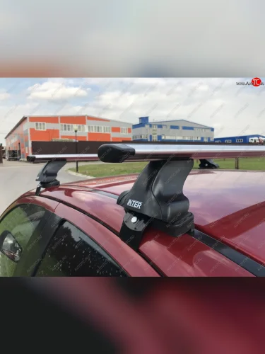 Багажник на крышу Inter (Алюминиевые поперечины Крыло, 120 см) Toyota Corolla  E180 (2013-2019) дорестайлинг, рестайлинг