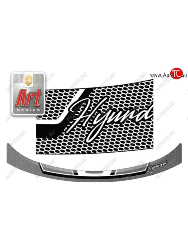 Дефлектор капота CA-Plastiс (Серия Art графит) Hyundai Starex/Grand Starex/H1 TQ рестайлинг (2014-2018)