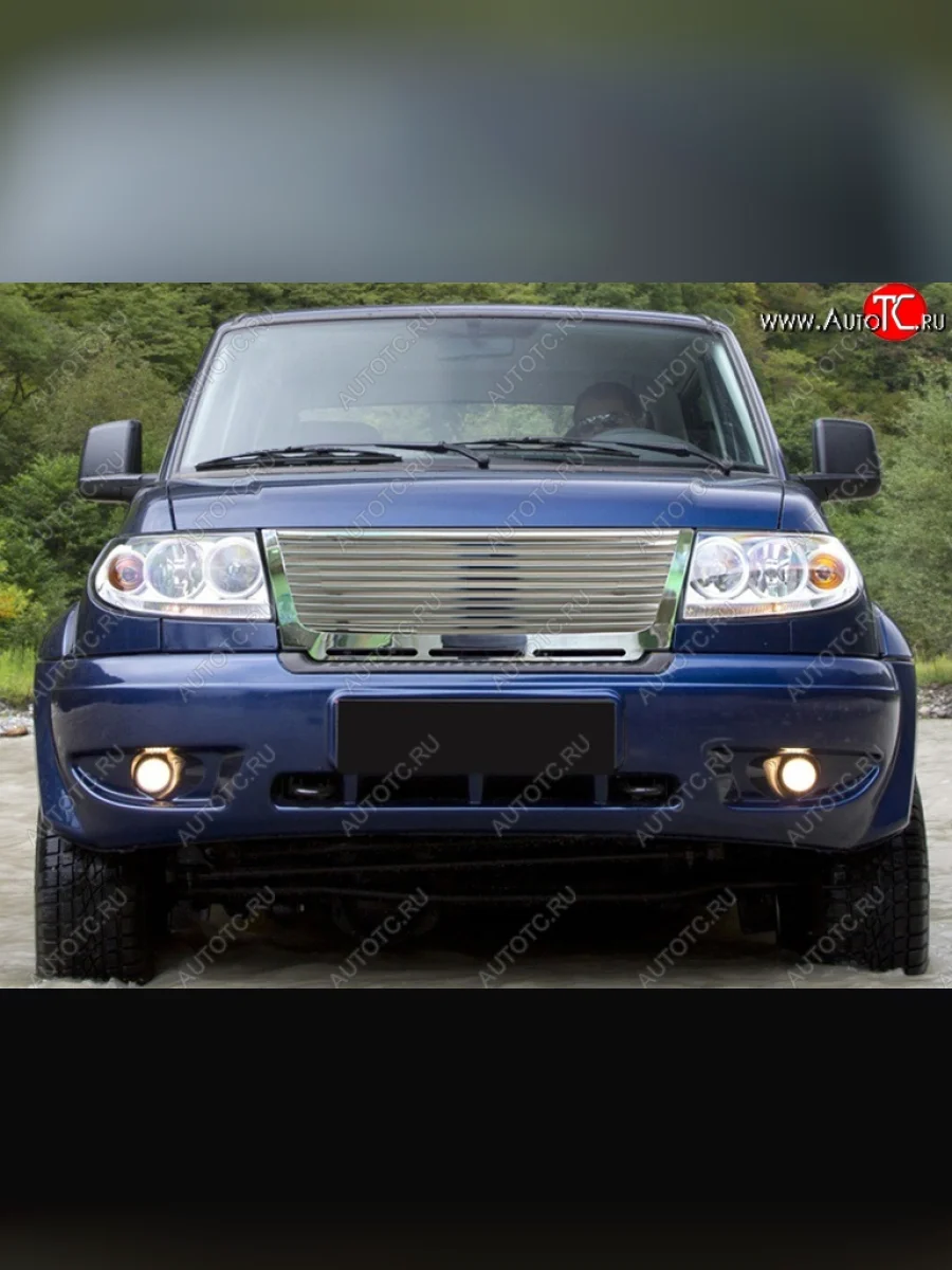 Решетка радиатора CrTuning Ламель Уаз Патриот 23632 дорестайлинг пикап (2008-2014) (Без эмблемы)  в Перми Пермском крае