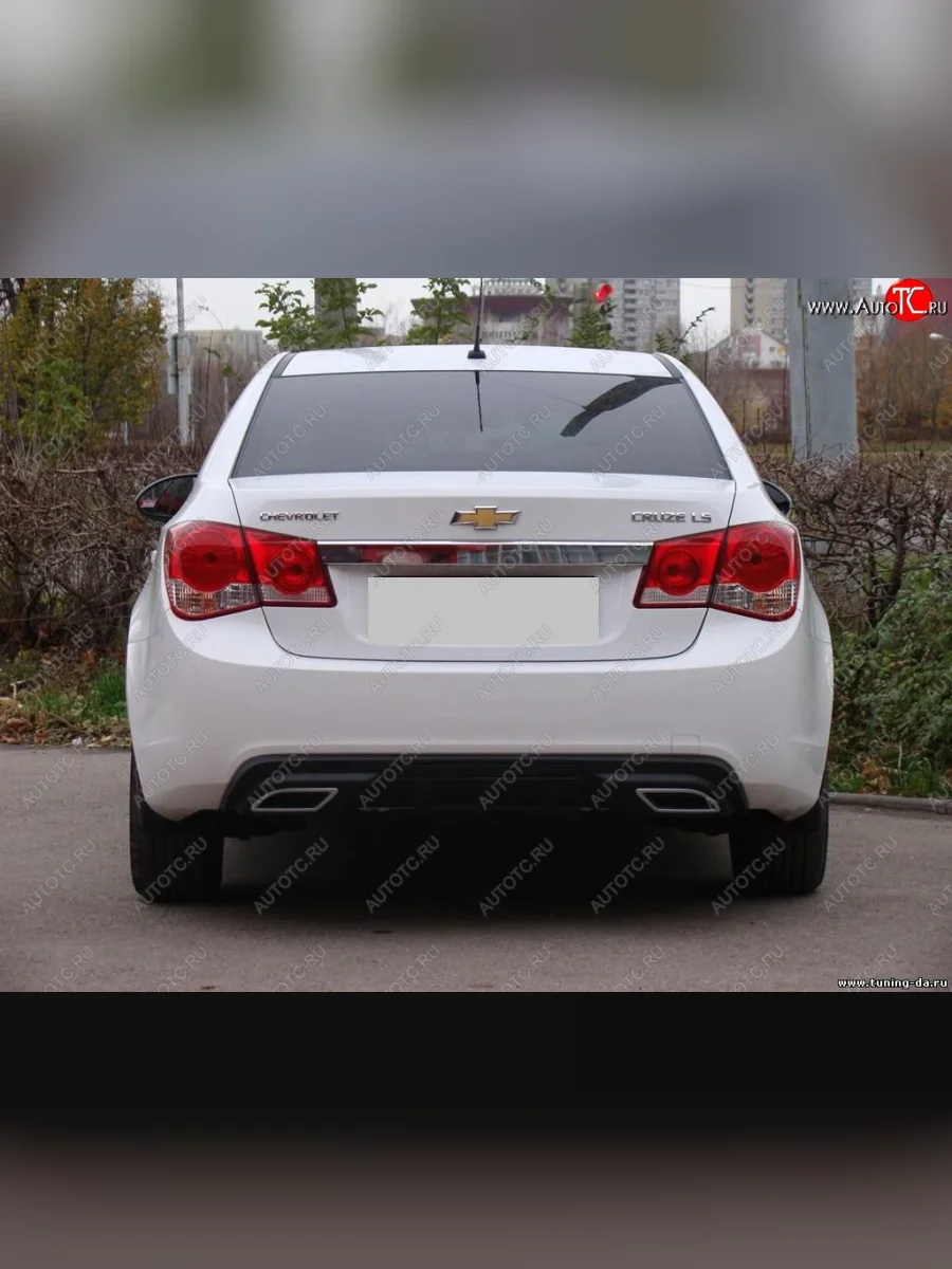 Диффузор заднего бампера Sport  Chevrolet Cruze (2009-2012) J300 (Текстурный пластик (шагрень))  с доставкой в г. Керчь