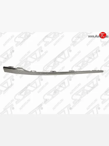 Правый молдинг переднего бампера (хром) SAT Volkswagen Passat B8 седан дорестайлинг (2015-2019)