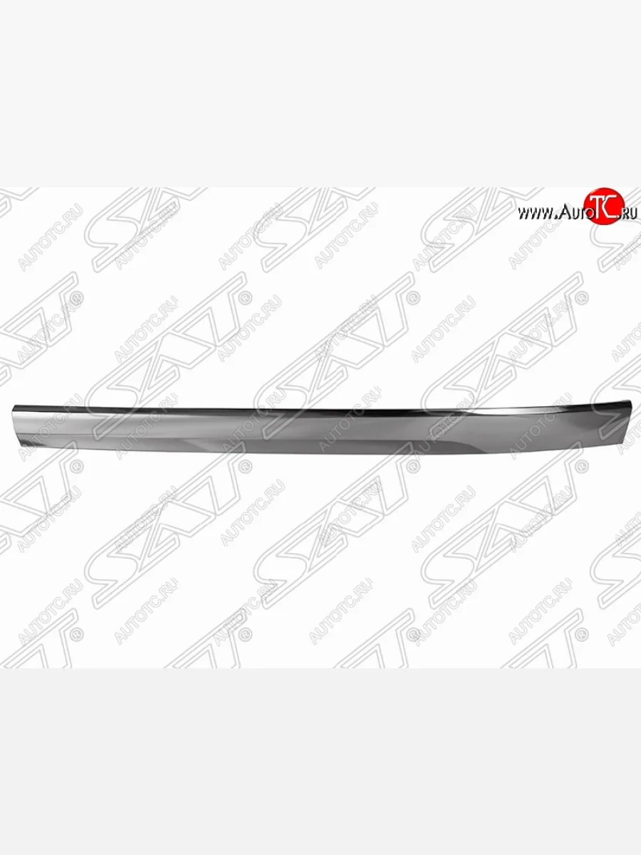 Левый молдинг переднего бампера (хром) SAT Volkswagen Touareg 2 NF рестайлинг (2014-2018)  в Самаре Самарской области