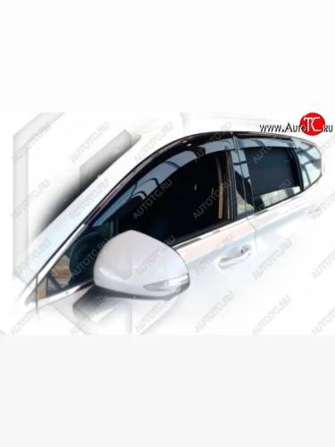 Дефлектора окон CA-Plastic (Classic полупрозрачный) Hyundai Santa Fe TM рестайлинг (2020-2022)