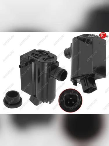 Мотор омывателя лобового стекла SAT (под 2 выхода) Hyundai Solaris RBr седан дорестайлинг (2010-2014)