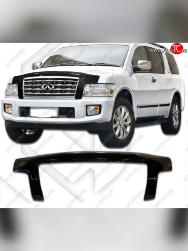 Дефлектор капота CA-Plastiс exclusive (Classic черный) INFINITI QX56 JA60 дорестайлинг (2004-2007)