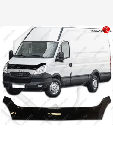 Дефлектор капота CA-Plastiс (Classic черный) Iveco Daily (2011-2014)