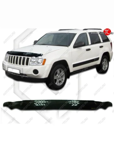 Дефлектор капота CA-Plastiс (Classic черный) Jeep Grand Cherokee WK (2004-2010)