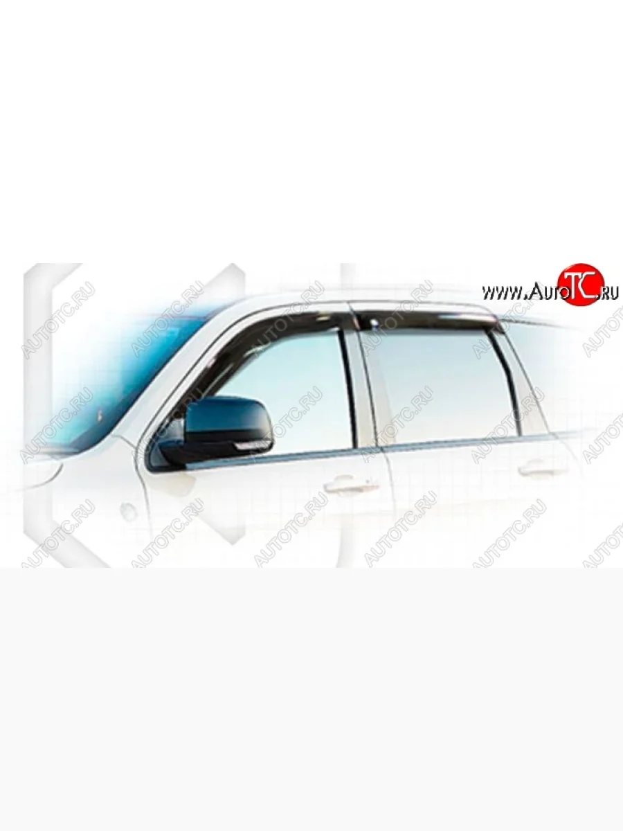 Дефлектора окон CA-Plastic Jeep Grand Cherokee WK2 2-ой рестайлинг (2017-2022) (Classic полупрозрачный, Без хром.молдинга)  в Самаре Самарской области