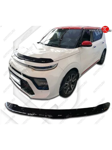 Дефлектор капота CA-Plastiс (Classic черный) KIA Soul SK3 (2018-2022)