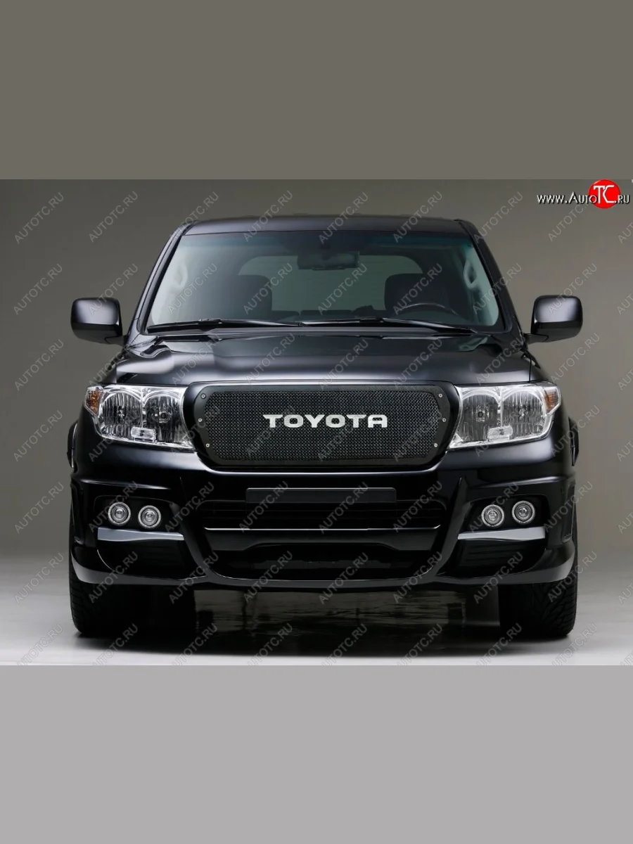 Решетка радиатора CrTuning Toyota Land Cruiser 200 1-ый рестайлинг (2012-2015) (С надписью TOYOTA)  в Керчи Республика Крым