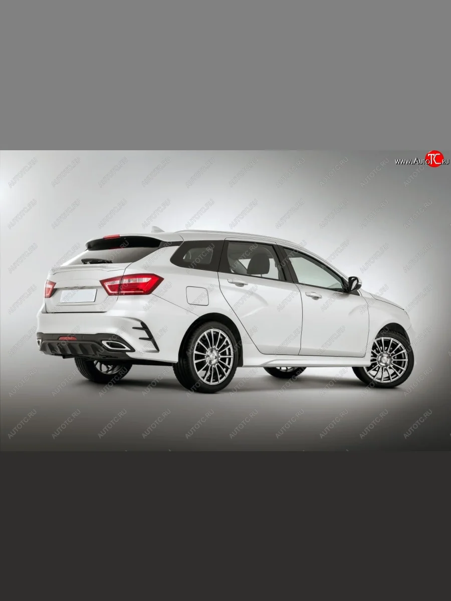 Задний бампер Quasar Лада ВАЗ Веста SW 2181 универсал дорестайлинг (2017-2022) (Неокрашенный)  с доставкой в г. Пермь