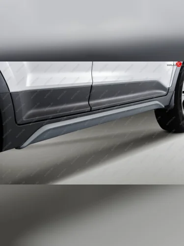Пороги накладки штатного обвеса Xmug Hyundai Creta  GS (2015-2021) дорестайлинг, рестайлинг