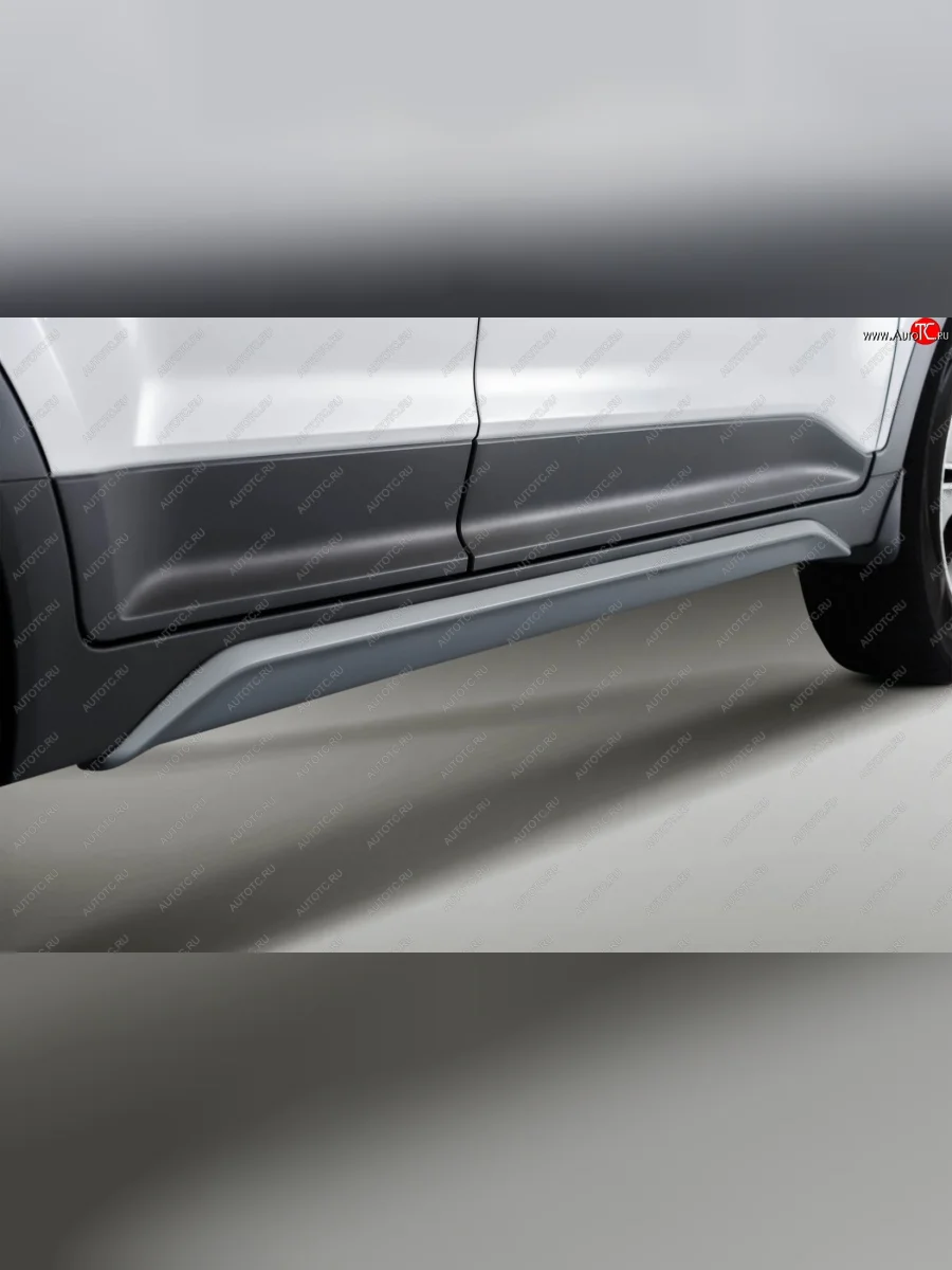 Пороги накладки штатного обвеса Xmug Hyundai Creta GS рестайлинг (2019-2021) (Неокрашенные)  в Перми Пермском крае