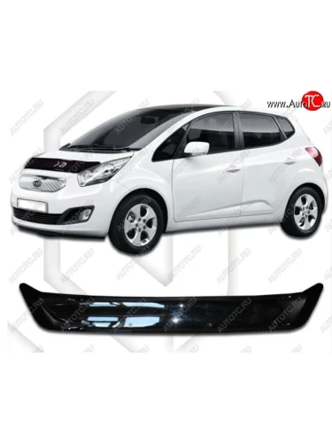Дефлектор капота CA-Plastiс (Classic черный) KIA Venga рестайлинг (2015-2025)