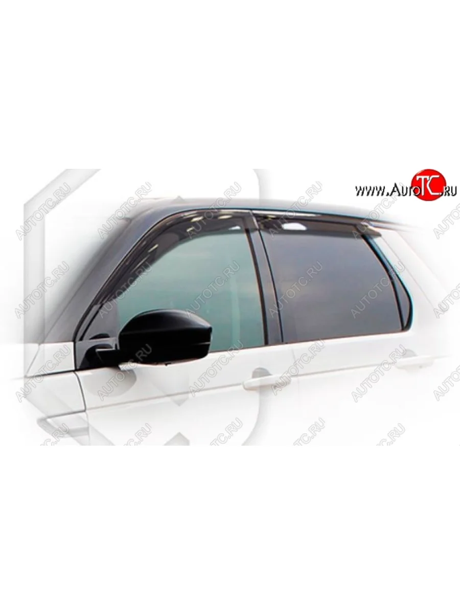 Дефлектора окон CA-Plastic Land Rover Discovery Sport L550 дорестайлинг (2014-2019) (Classic полупрозрачный, Без хром.молдинга)  в Керчи Республика Крым