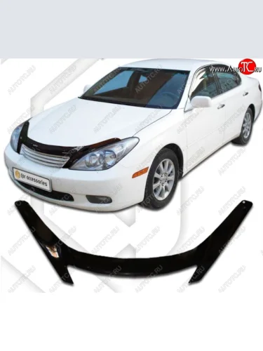 Дефлектор капота CA-Plastiс exclusive (Classic черный) Lexus ES300 XV30 дорестайлинг (2001-2003)
